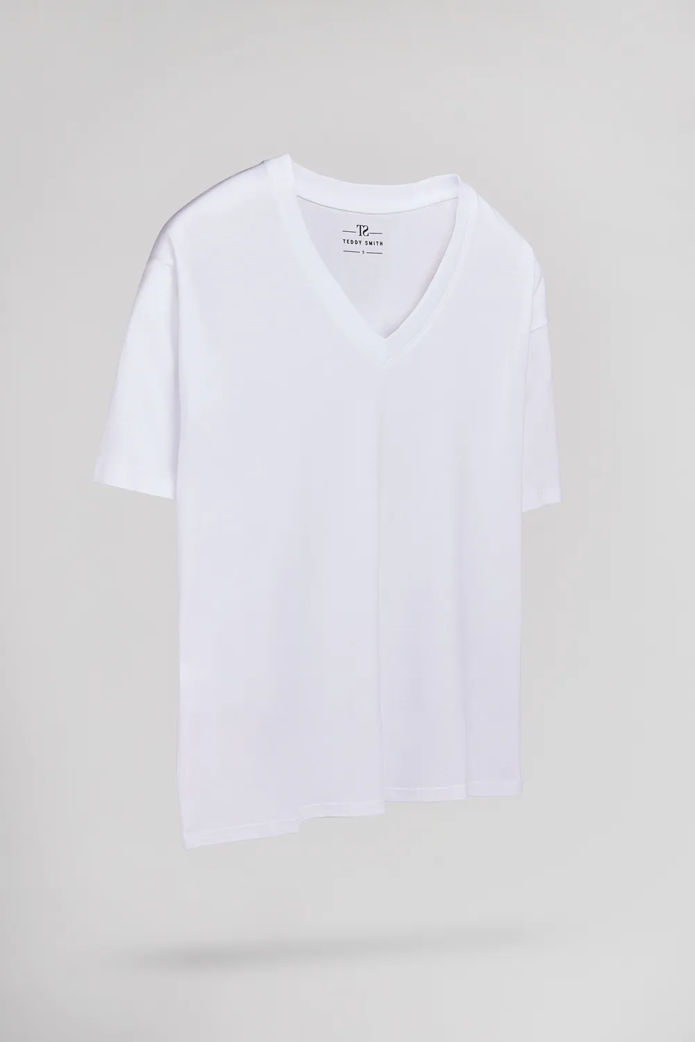 Teddy Smith Perle T-Shirt Scollo V Bianca
