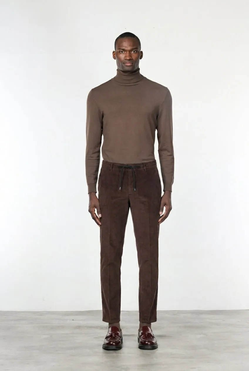 Mason's Milano Jogger chino uomo vinaccia velluto slim