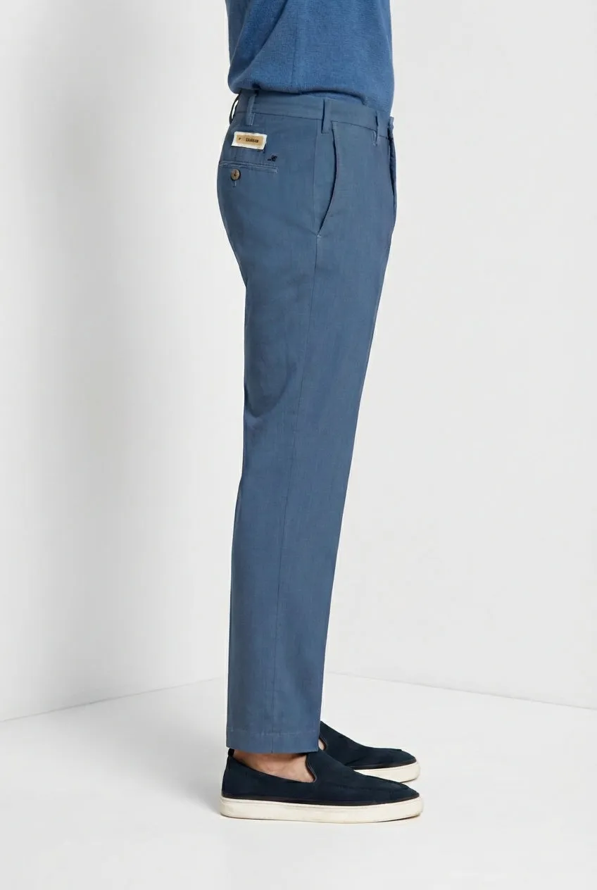 Mason's New York pantalone chino uomo celeste lana regular