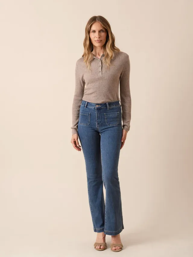 Oraije Francine jeans flare blu stone