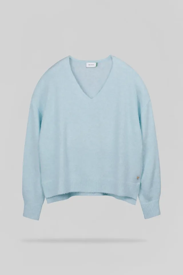 Teddy Smith P-Billie pull azzurro scollo V donna