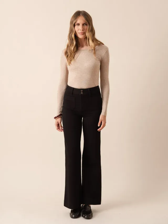 Oraije Elena jeans flare denim nero