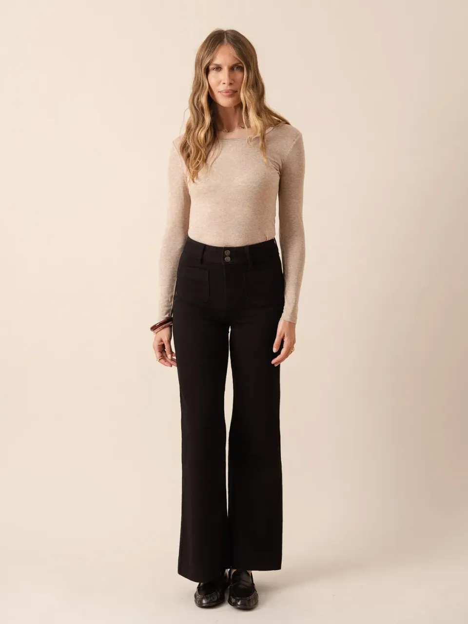 Oraije Elena jeans flare denim nero