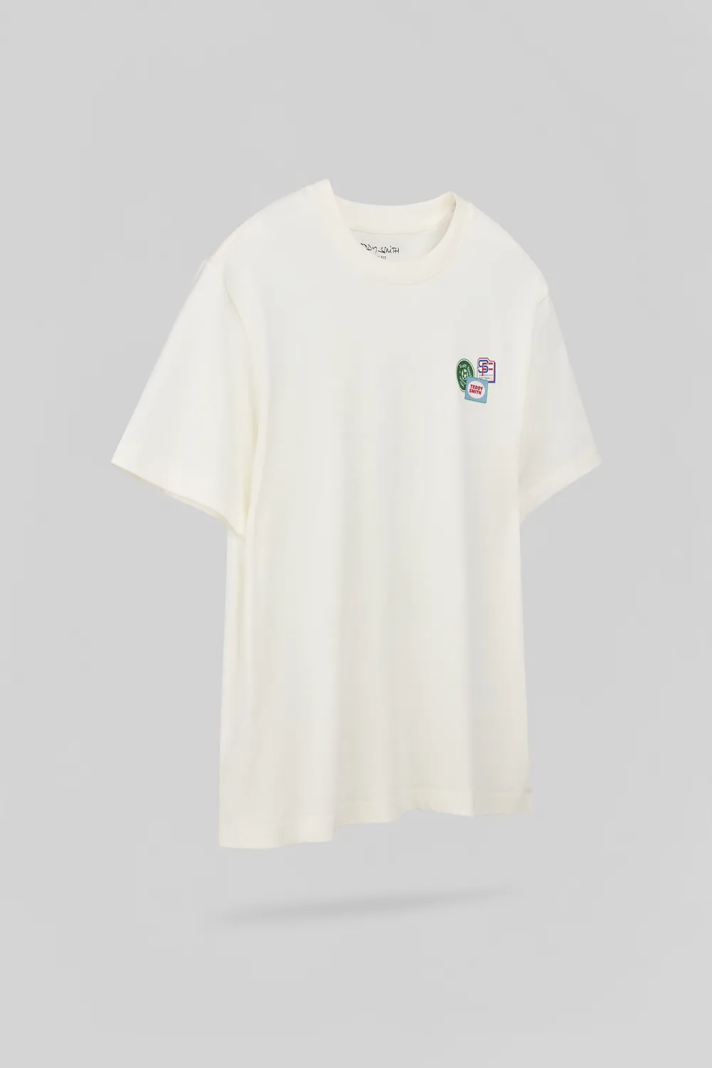 Teddy Smith T-Badges MC t-shirt middle white loose fit
