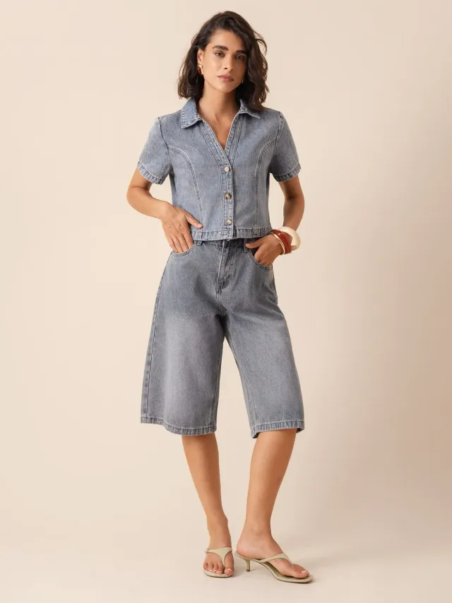 Oraije Serena Bermuda Denim Blu Vintage
