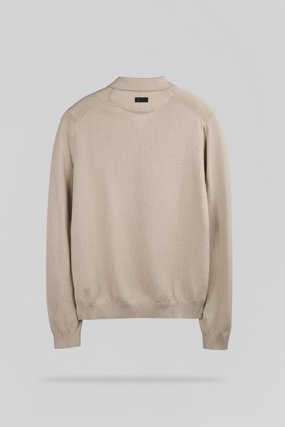 Teddy Smith P-Lynn ML polo manica lunga beige lin cotone
