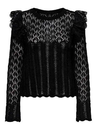 ONLY Onlashley LS O-Neck Mix Knt maglione M girocollo