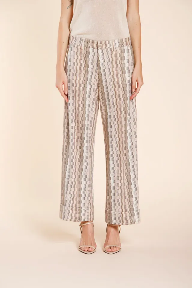 Mason's New York Studio chino donna beige righe straight