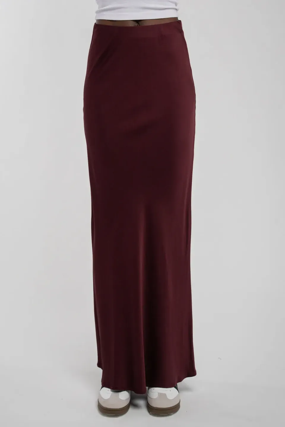 Teddy Smith J-Leone gonna lunga donna bordeaux satin viscosa
