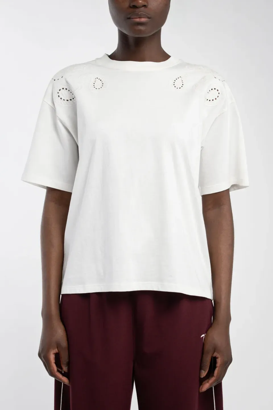 Teddy Smith T-Lyana MC Middle White t-shirt donna bianca oversize