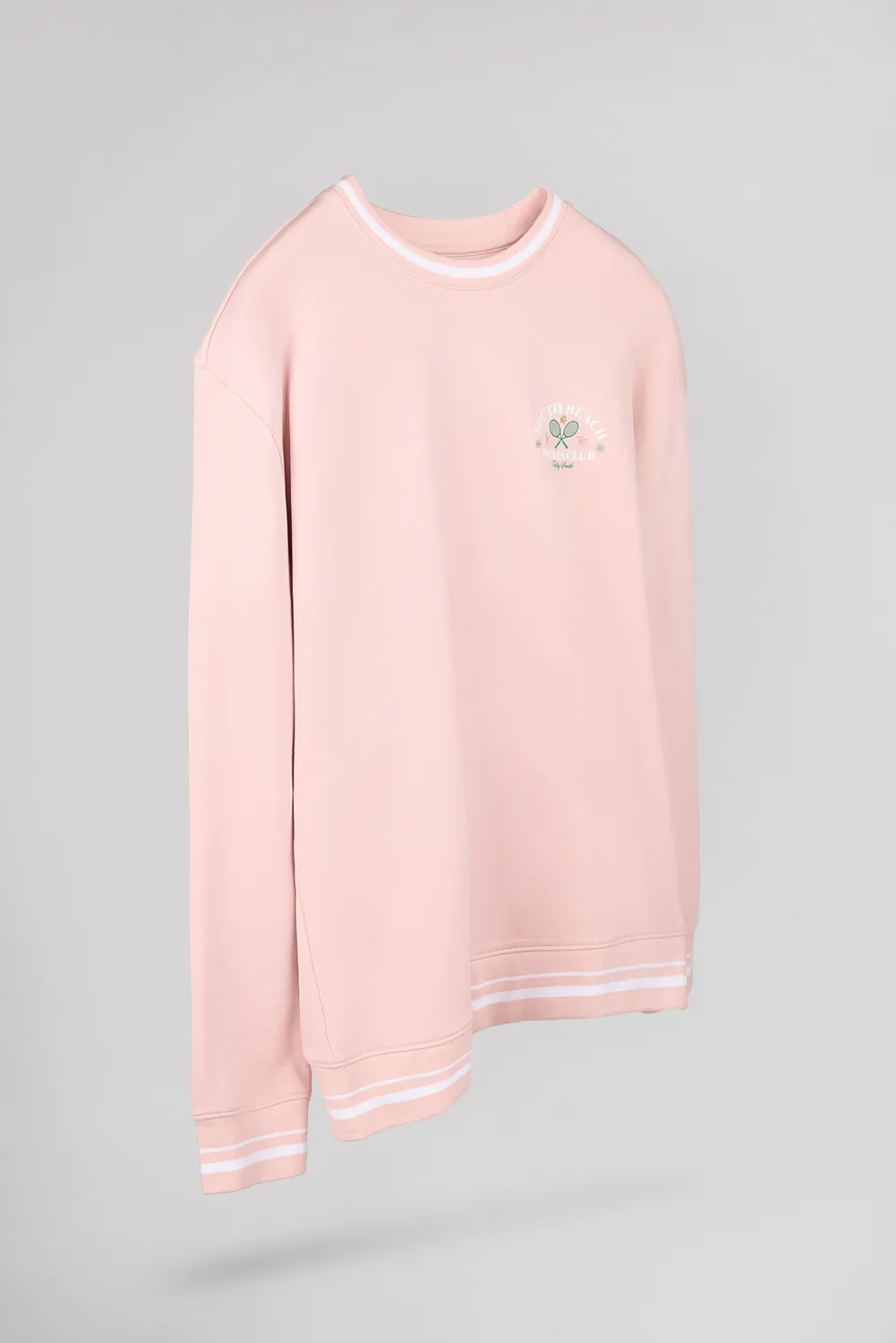 Teddy Smith S-House RC Felpa girocollo Rose Pastel french terry