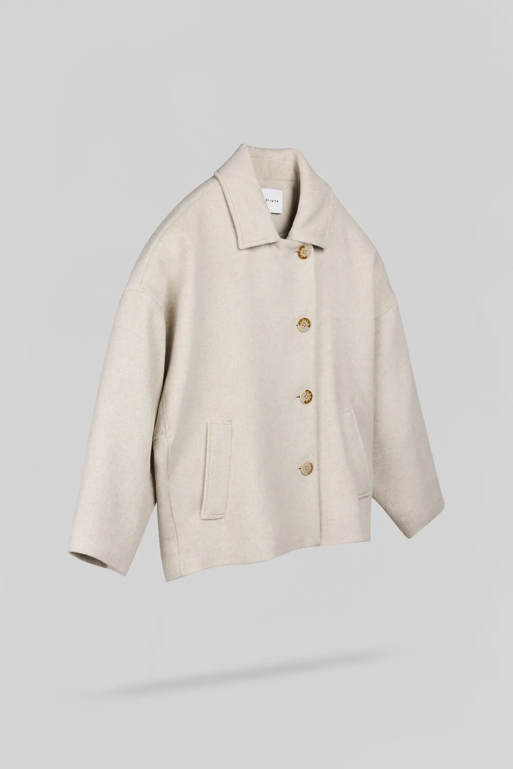 Teddy Smith M-Maury cappotto donna beige oversize