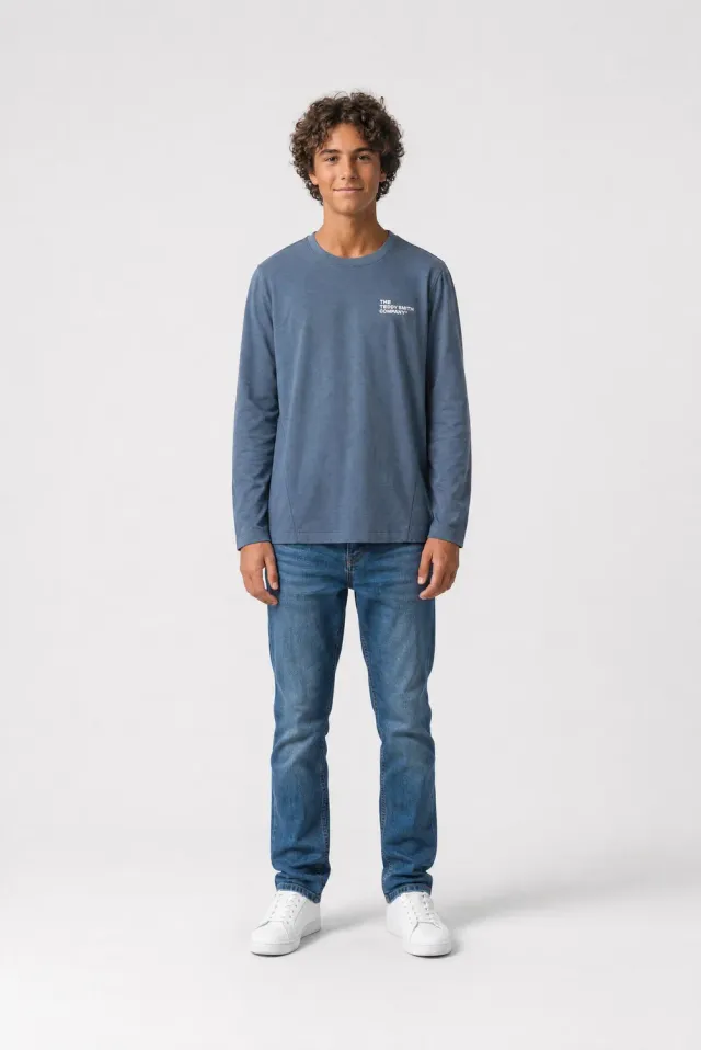 Teddy Smith T-Company ML t-shirt ragazzo grigio