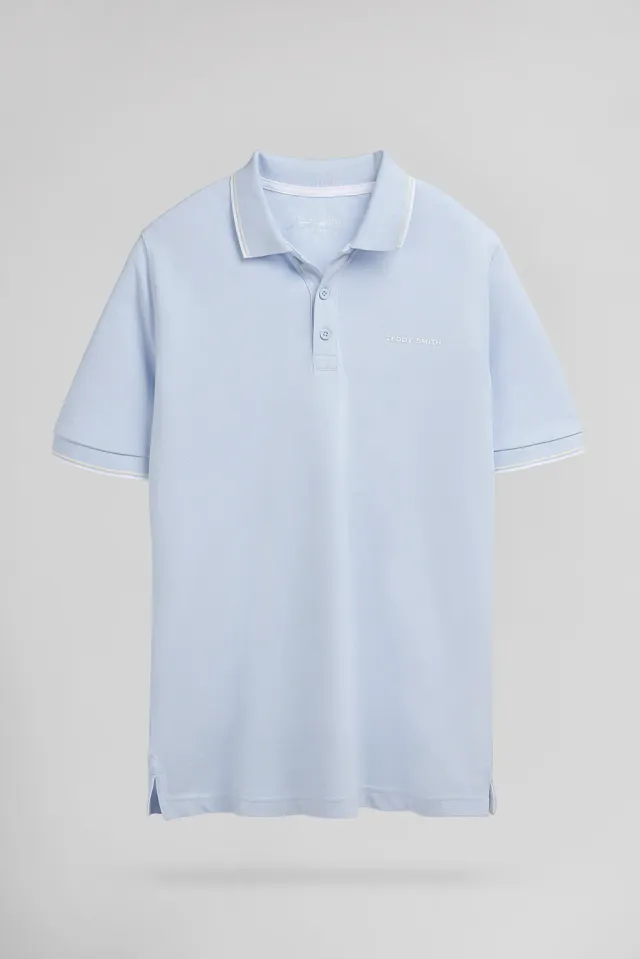 Teddy Smith Pasian 2 polo pastel blue uomo piquet cotone