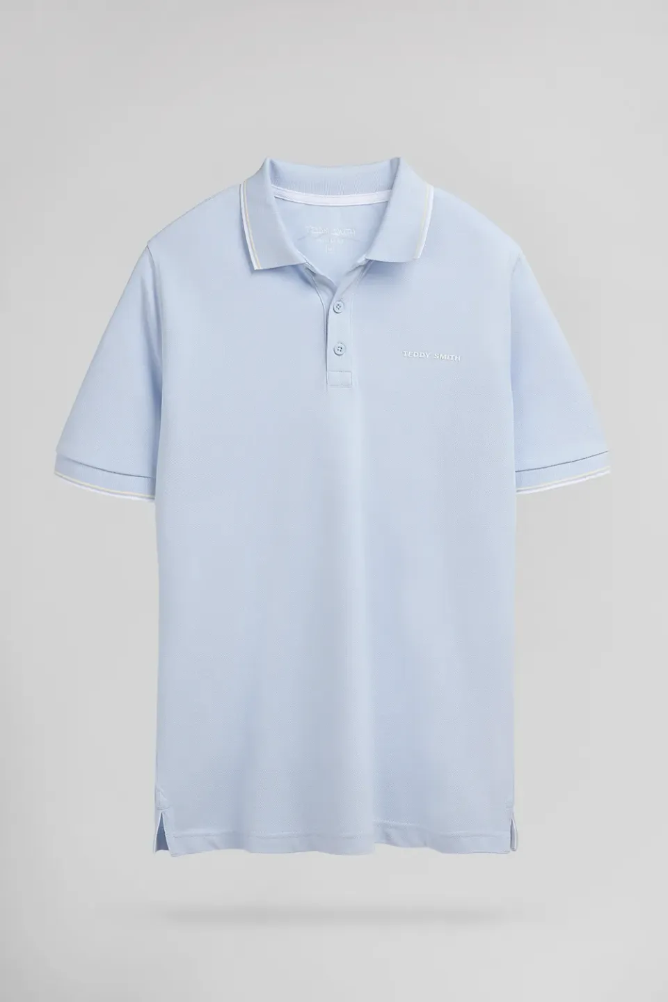 Teddy Smith Pasian 2 polo pastel blue uomo piquet cotone