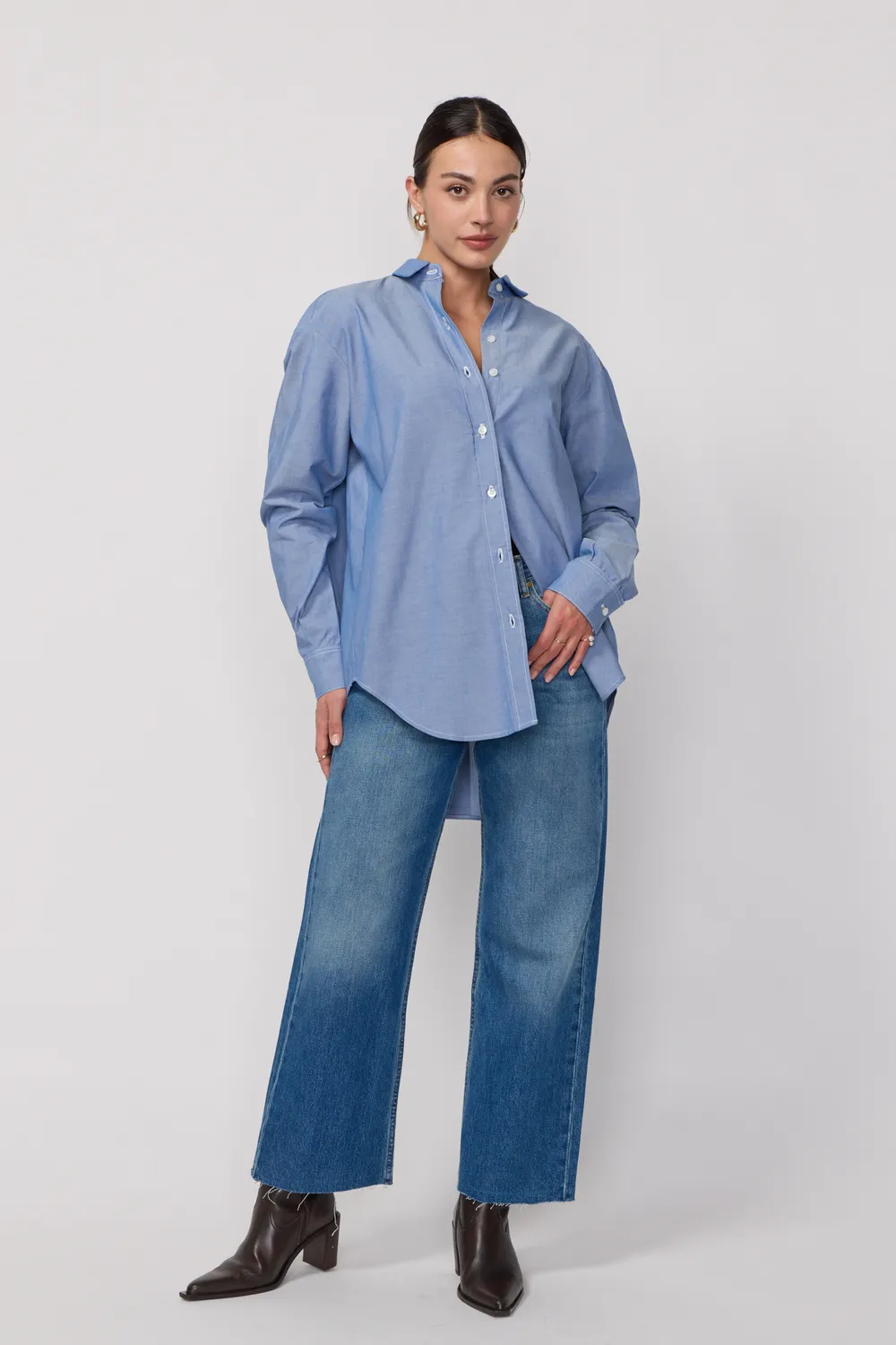 acquaverde White Shirt camicia Indigo oversize