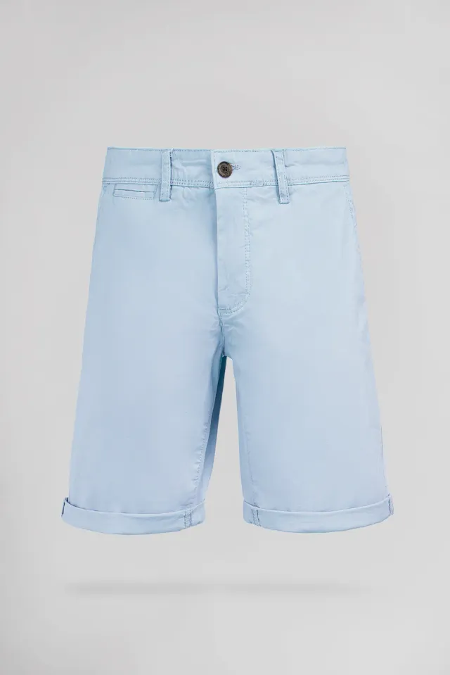 Teddy Smith Chino bermuda pastel blue cotone