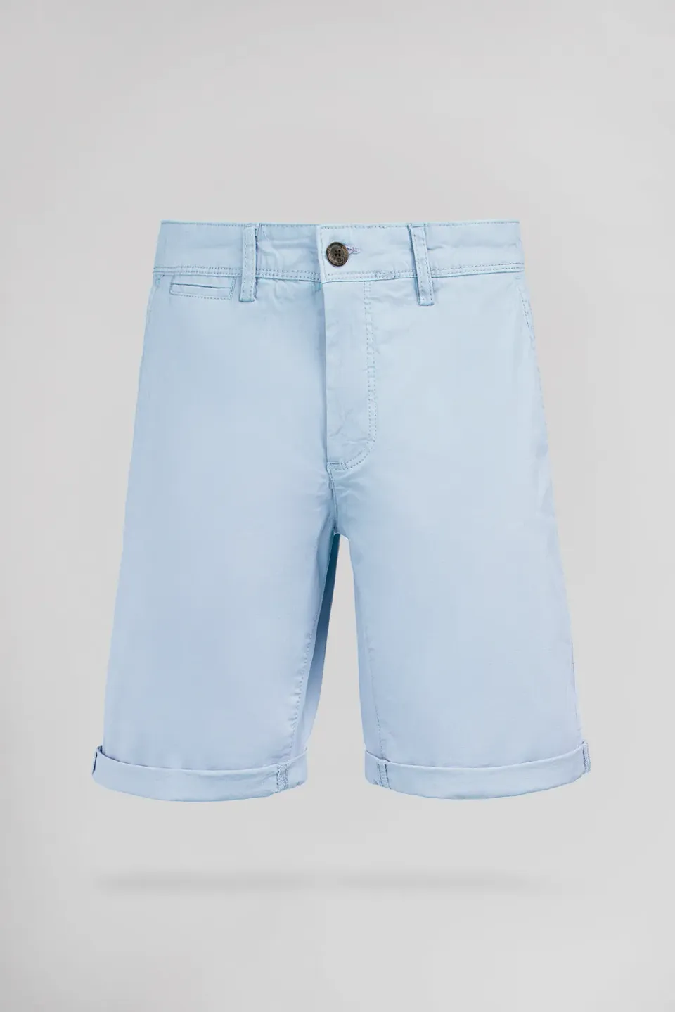 Teddy Smith Chino bermuda pastel blue cotone