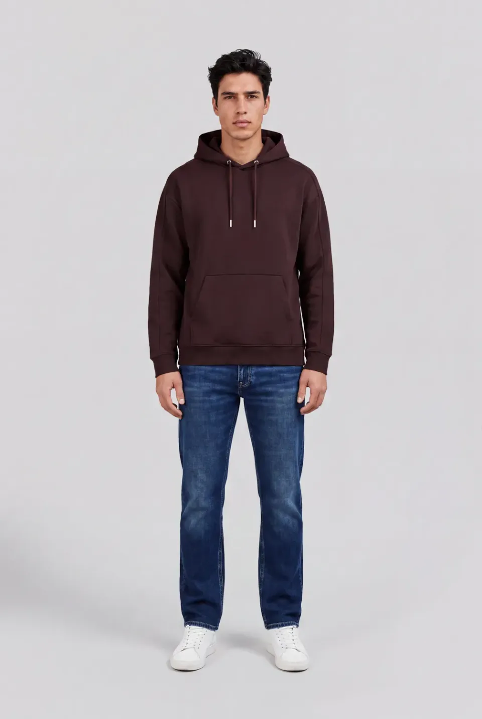 Teddy Smith S-Adrien Hoody felpa cappuccio prugna uomo