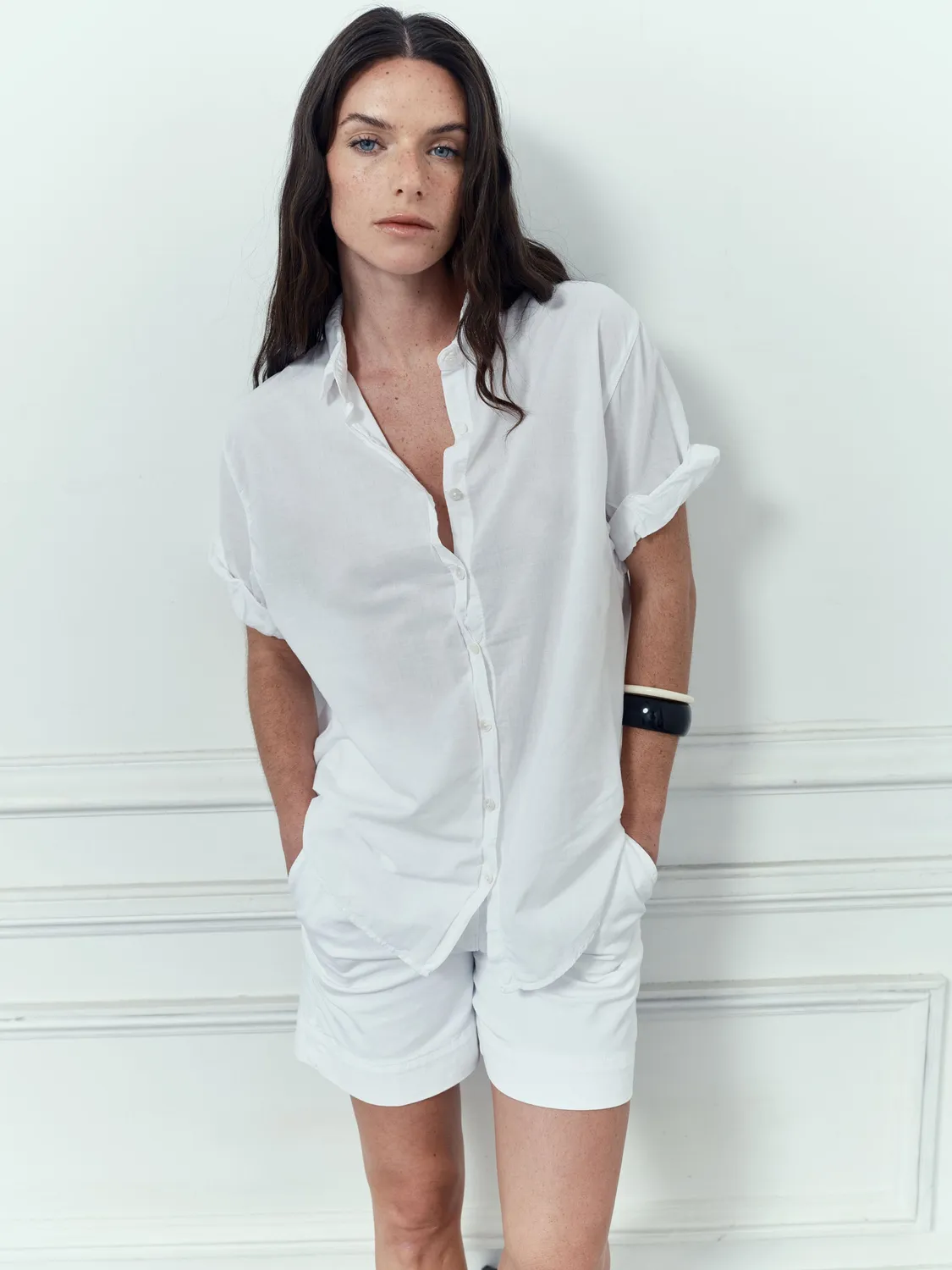 Acquaverde Eidel camicia bianca White maniche corte