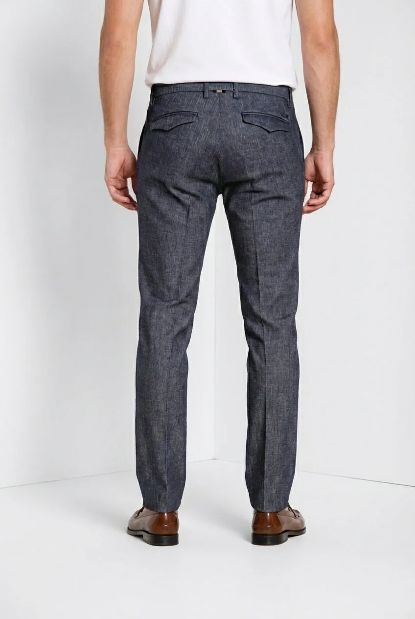 Mason's Milano pantalone chino denim blu extra slim
