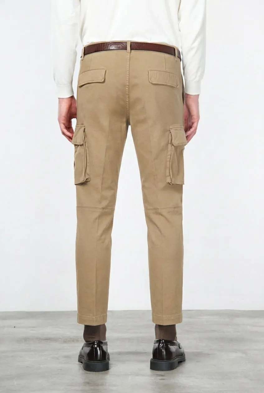 Mason's Chile cargo uomo beige scuro regular stretch