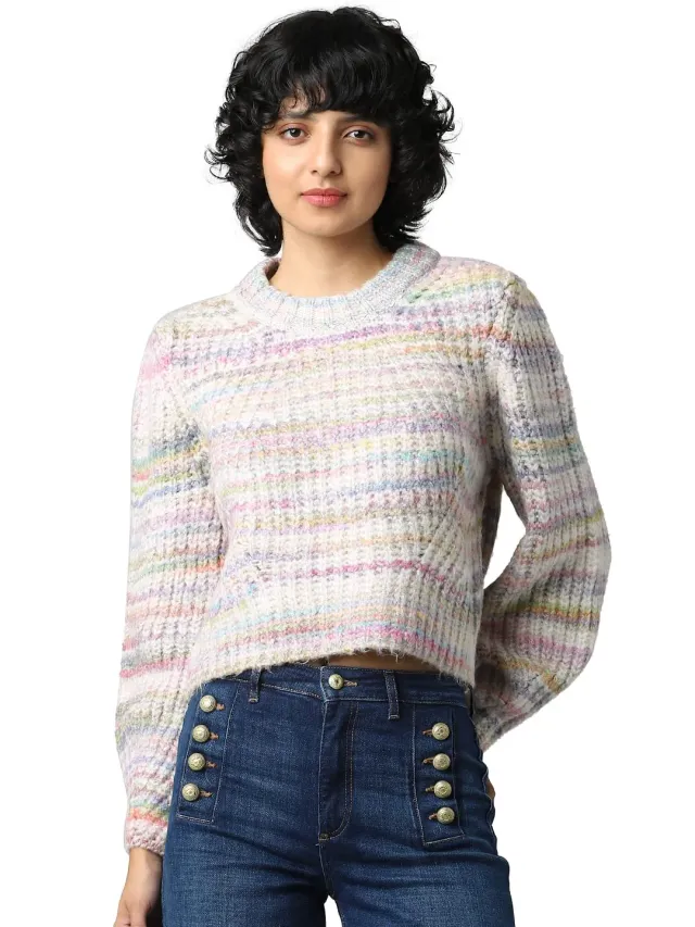 Only Onlcarma maglione donna lavorato a maglia pumice