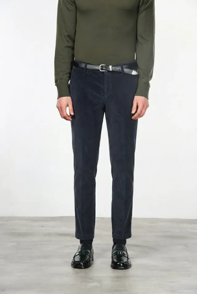 Mason's Milano chino uomo blu notte velluto