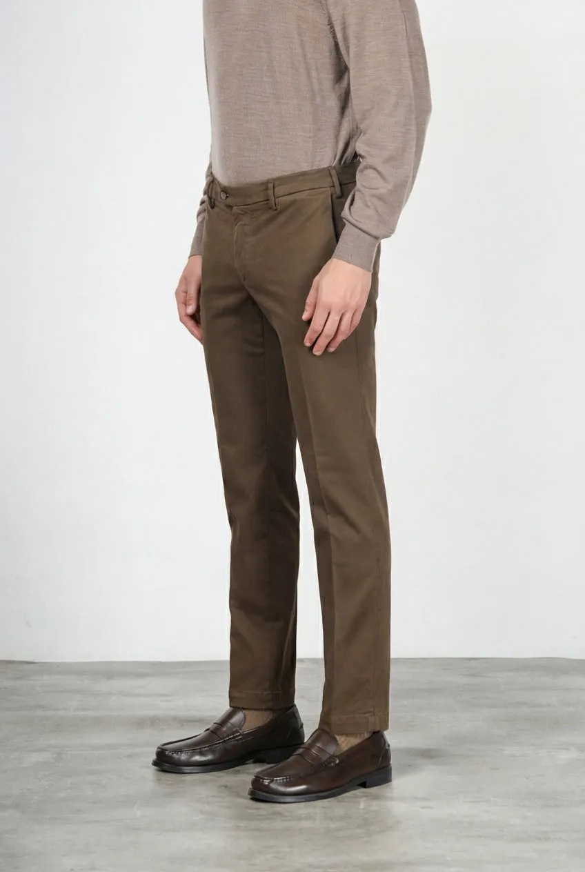 Mason's New York chino uomo marrone regular stretch