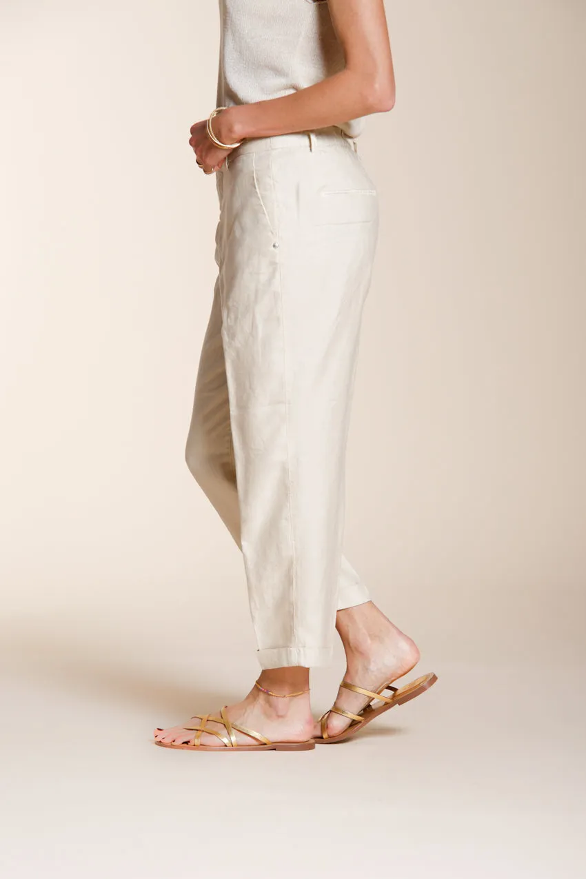 Mason's Linda Summer chino latte lino lyocell