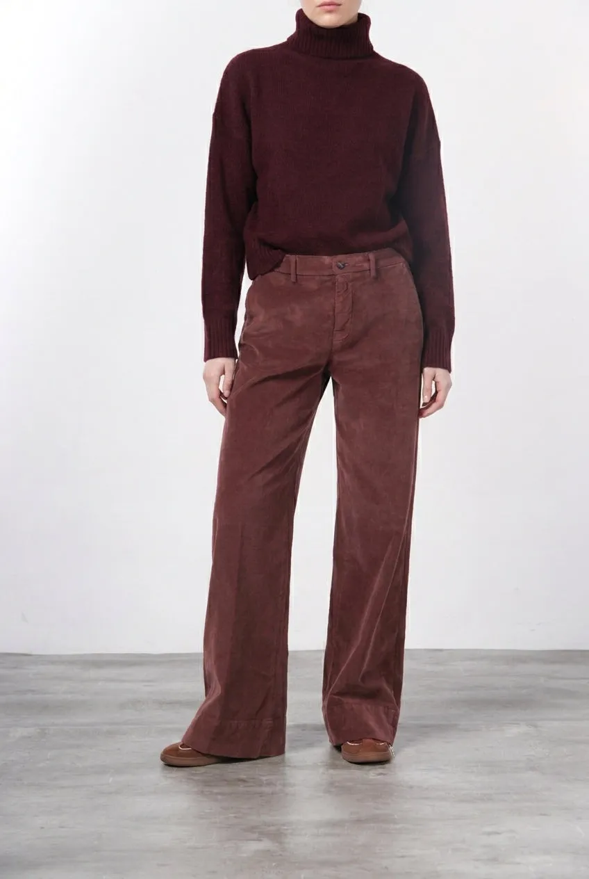 Mason's New York Studio chino donna velluto bordeaux