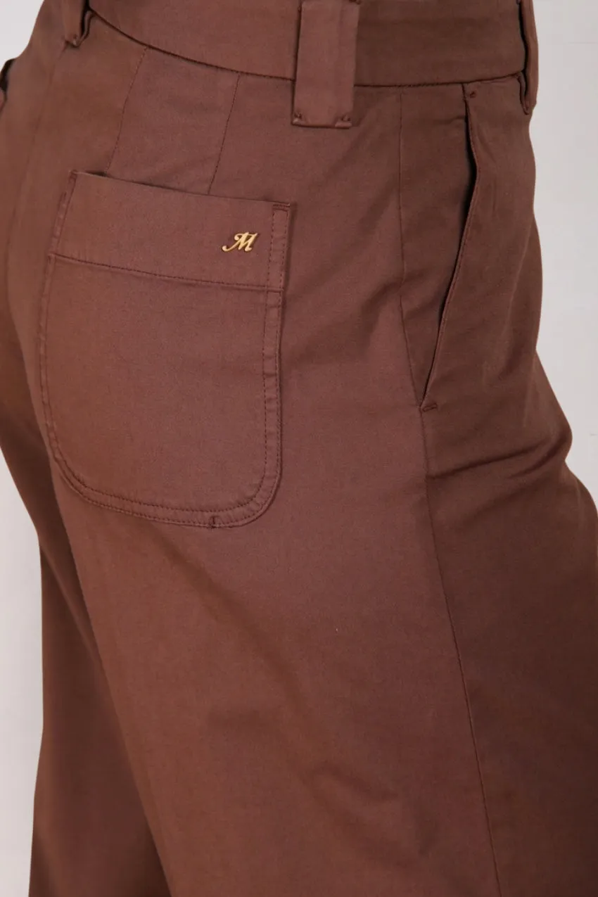 Mason's New York Studio Cropped pantalone chino marrone scuro