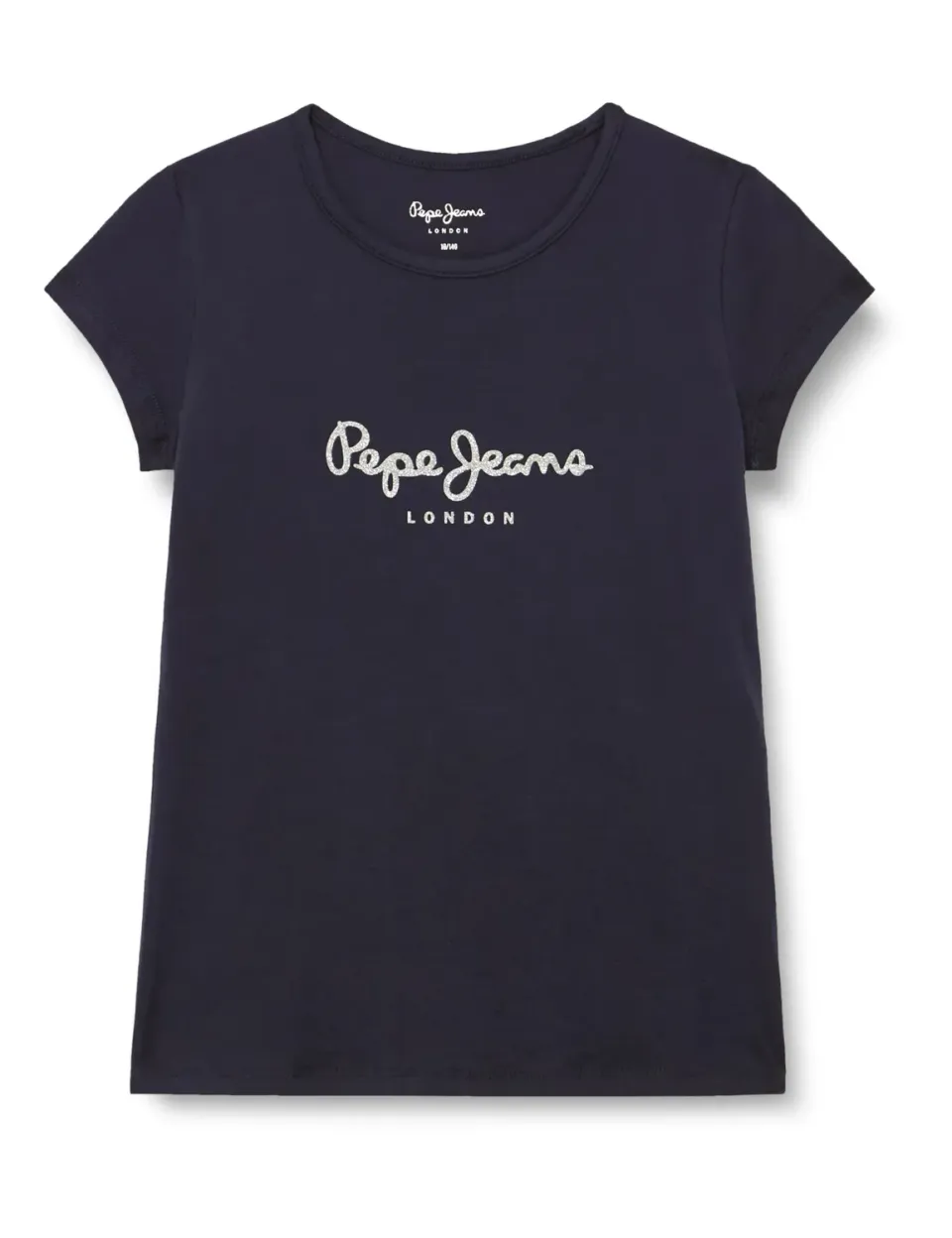 Pepe Jeans Hana Glitter T-Shirt Bambina Ecru Scuro