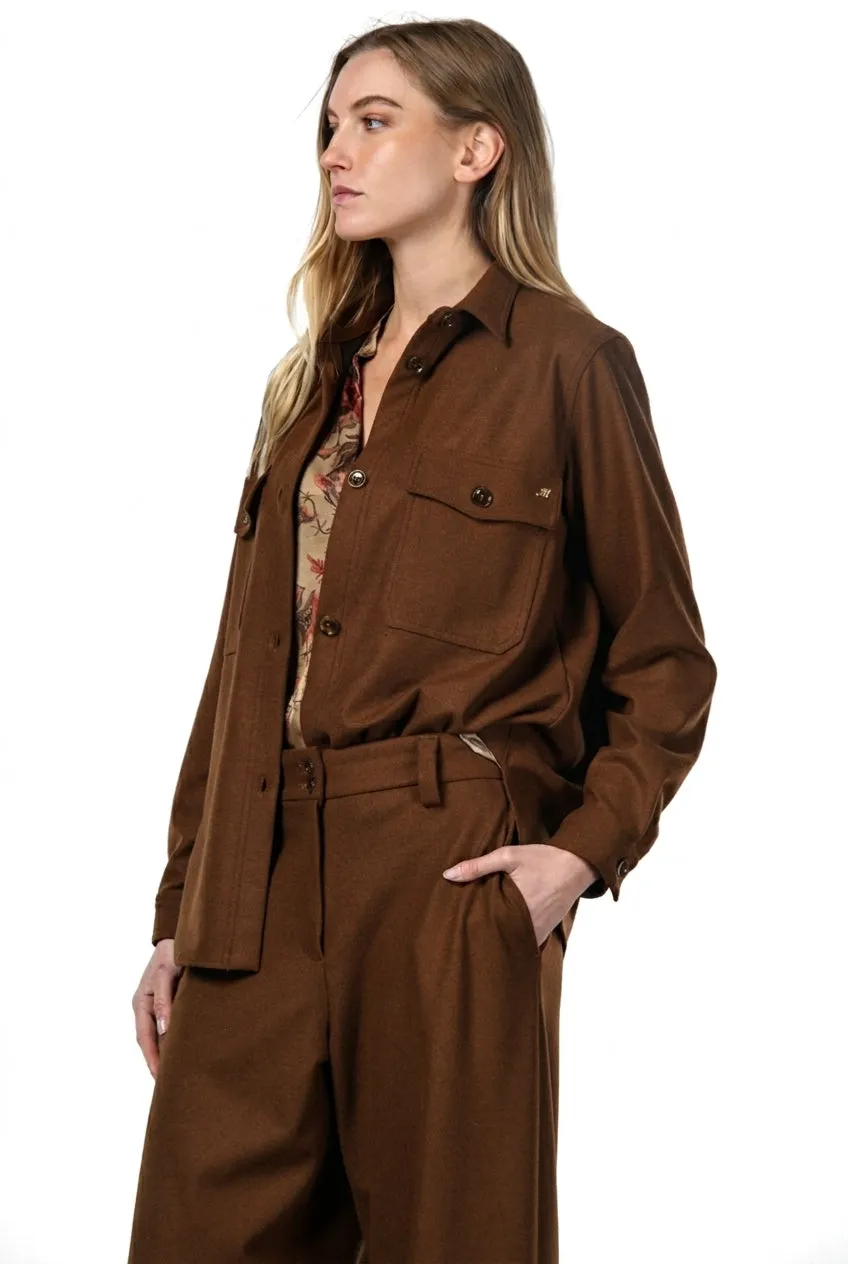 Mason's City Field giacca donna jersey marrone chiaro invernale