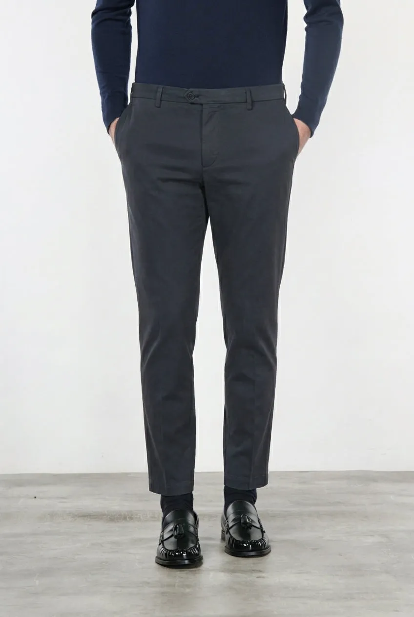 Mason's New York Pantalone Chino Gabardina Blu Notte Regular