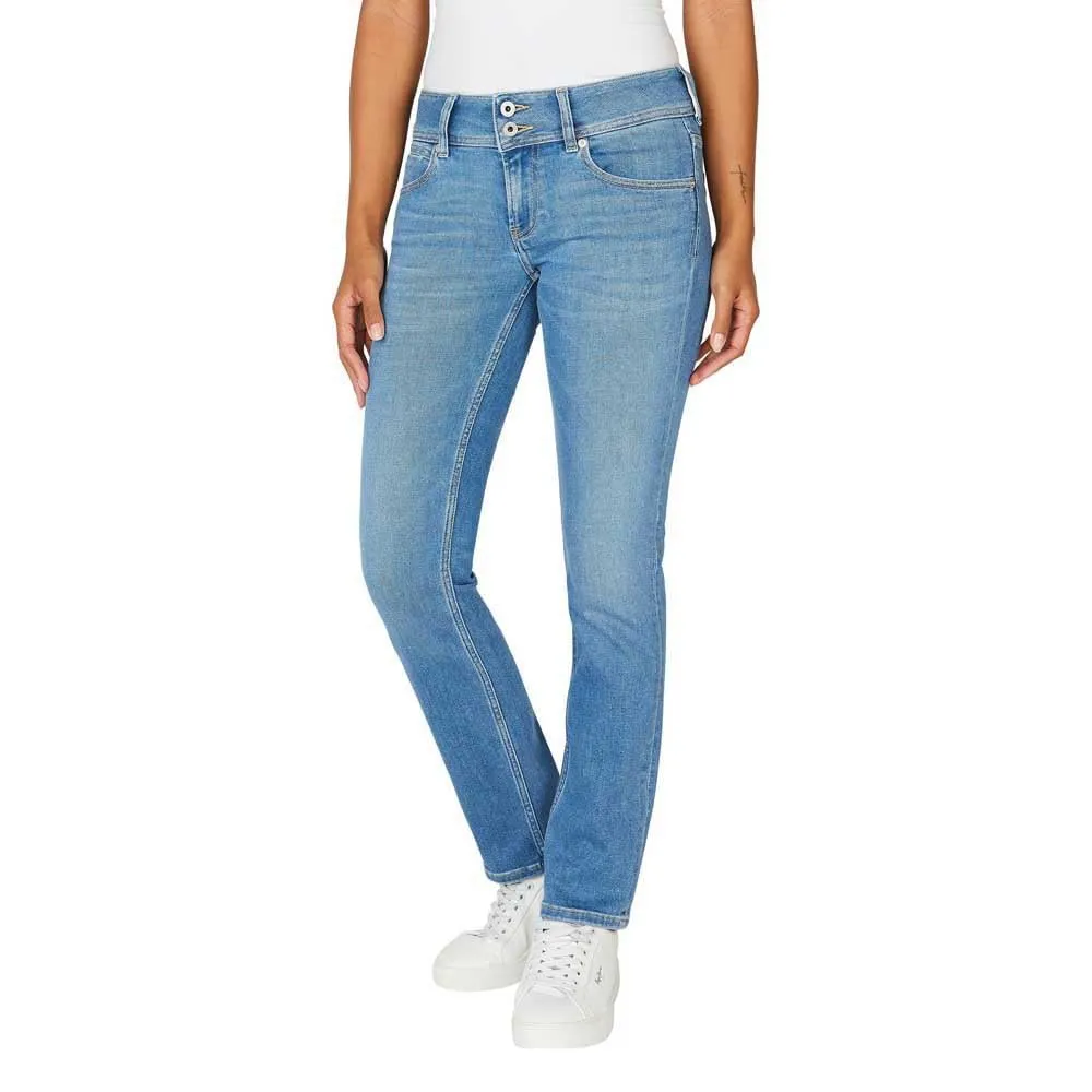 Pepe Jeans Venus jeans donna slim vita bassa blu denim