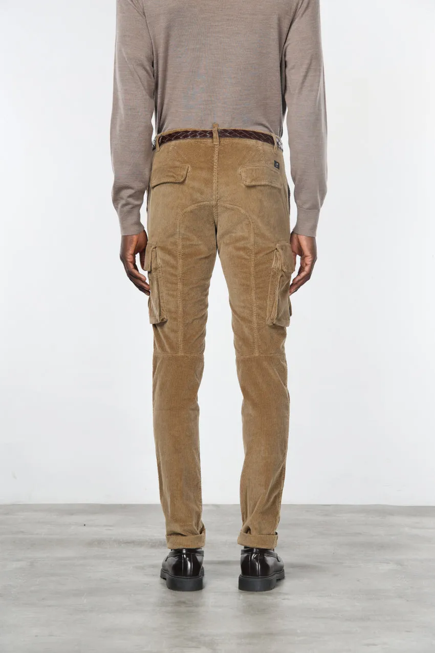 Mason's Chile Cargo Uomo Cammello Extra Slim Velluto