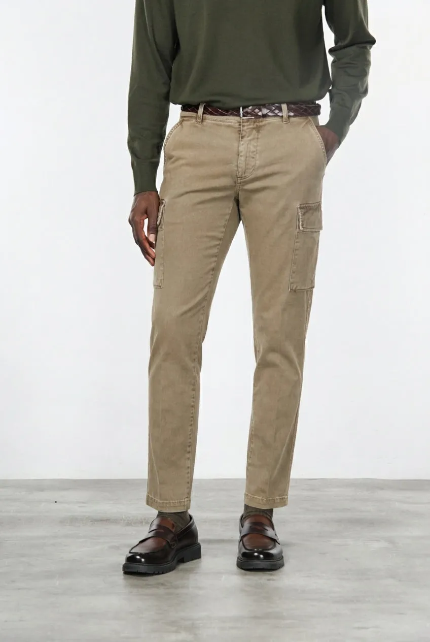 Mason's Chile pantalone cargo uomo tortora extra slim