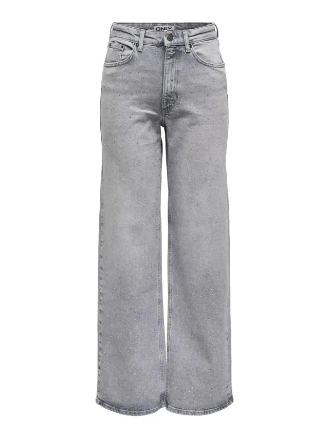 ONLY OnlJuicy Wide Leg Jeans Vita Alta 30W/32L denim