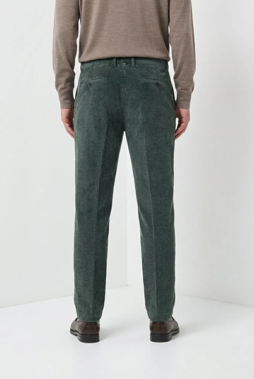 Mason's Paris chino uomo verde scuro velluto carrot