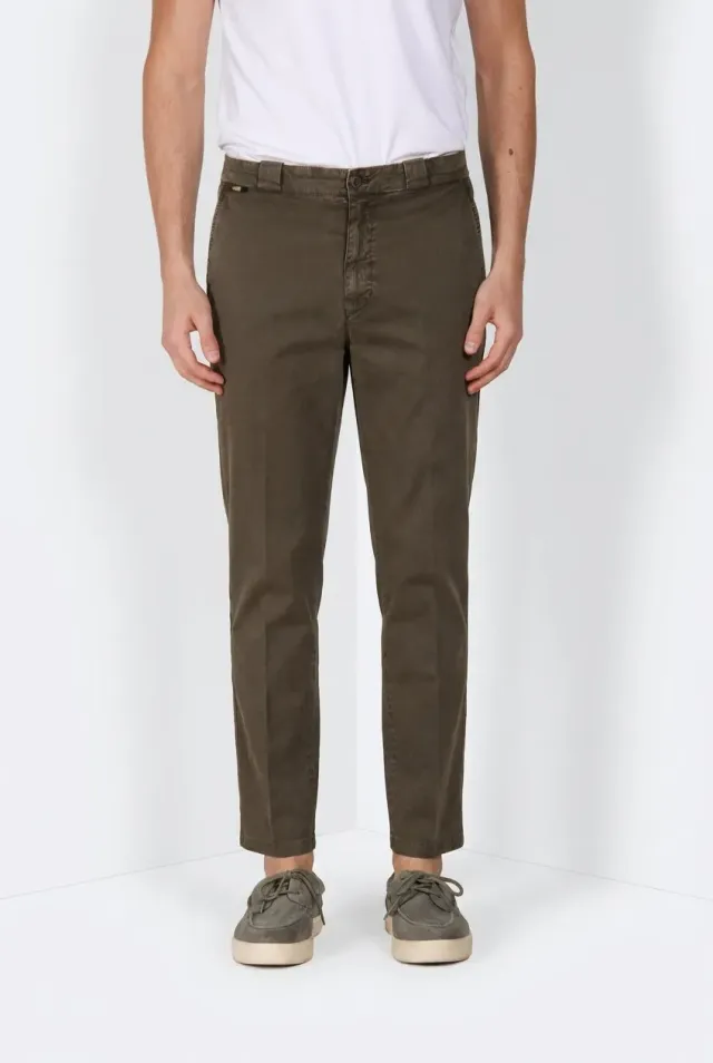 Mason's Madison M74 pantalone chino verde twill