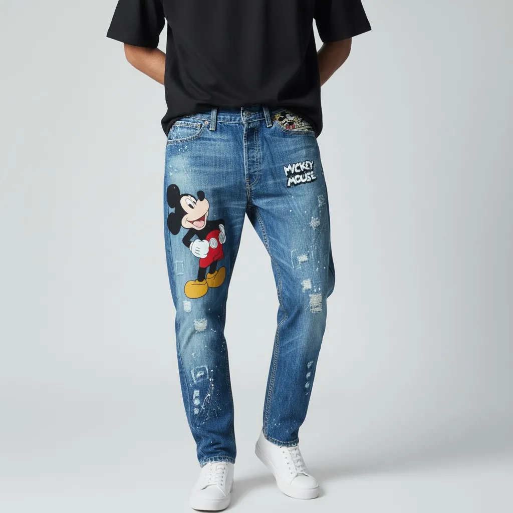 Never Say Never Levi's Vintage Jeans Topolino Mickey
