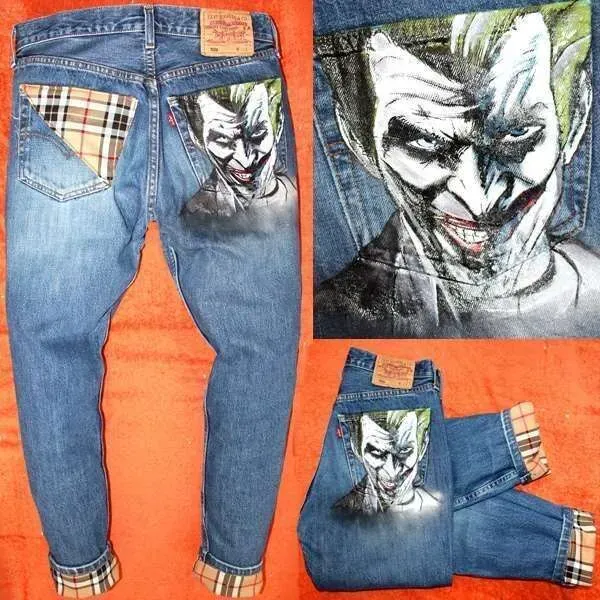 Levi’s Vintage Joker jeans dipinti tessuto Burberry