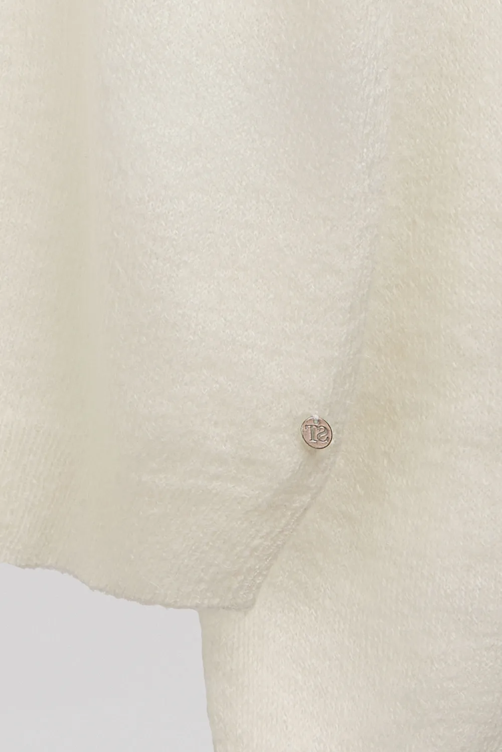 Teddy Smith P-Petille maglione mohair middle white