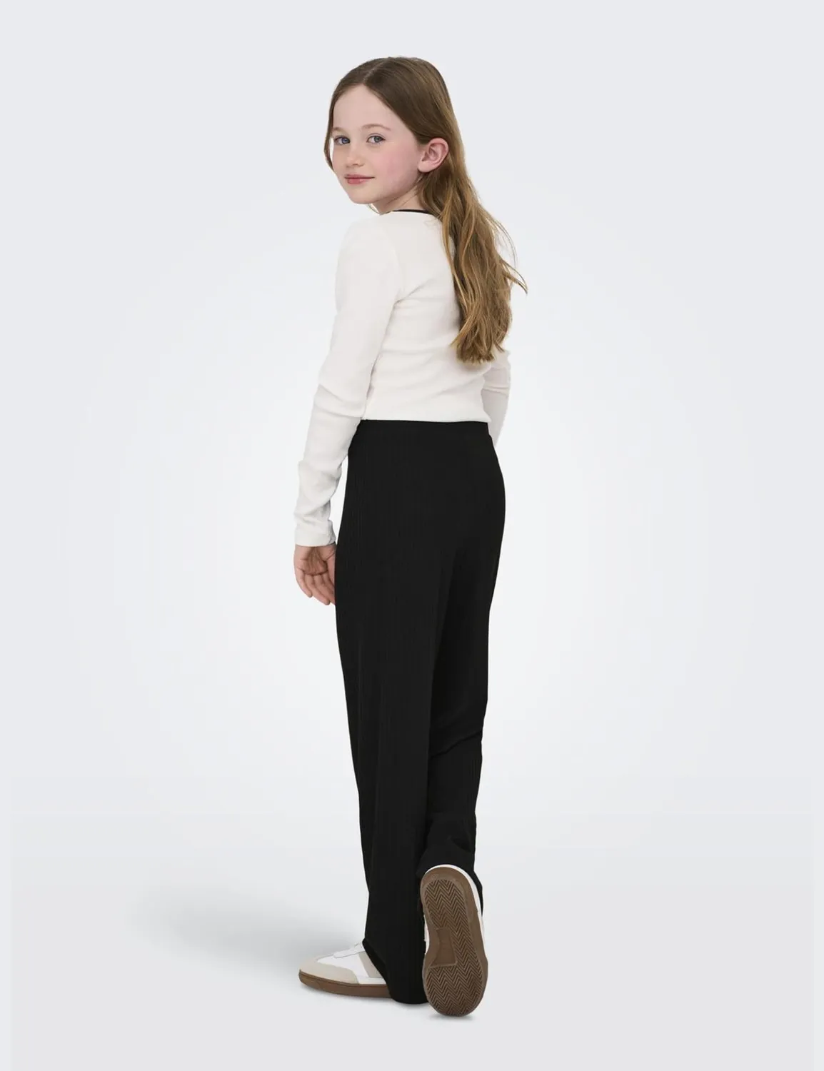 Only Knella pantalone bambina wide leg taglia 134 nero