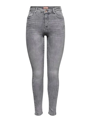 ONLY ONLPower Mid Push Up jeans skinny grigio