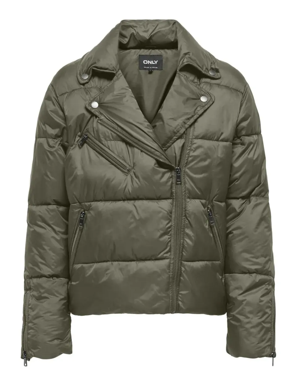 ONLY Onlvanilla Biker Giacca Imbottita Donna L Nera