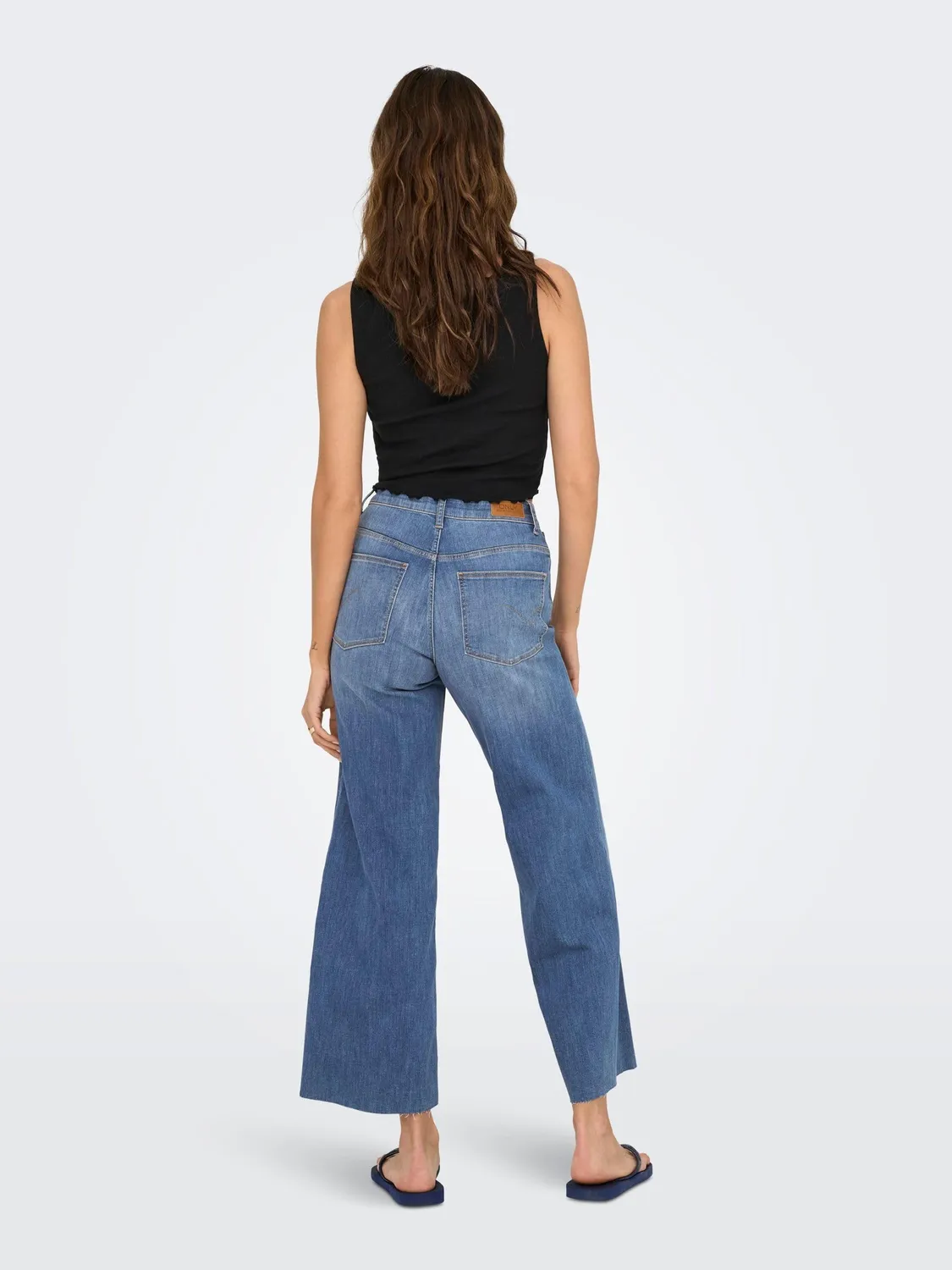 ONLY Onlann-Madison vita alta jeans cropped XS 32L