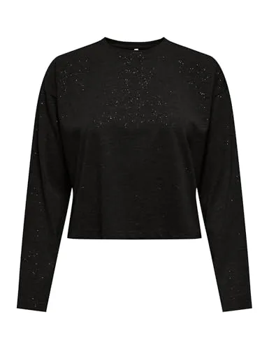 ONLY Onlmelle L/S Glitter Top Jrs top taglia S nero