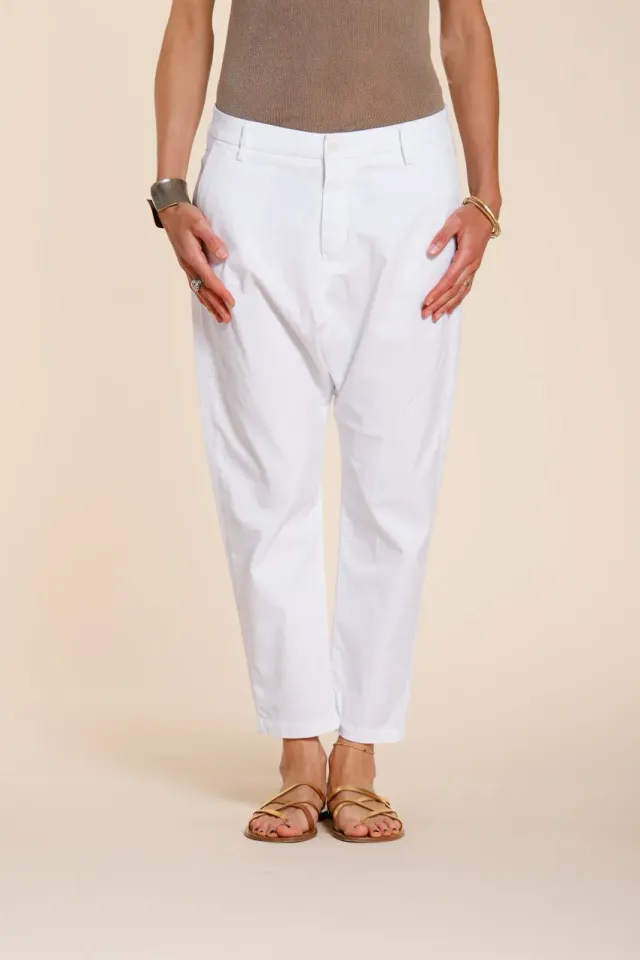 Mason's Malibu Jogger pantalone donna bianco carrot
